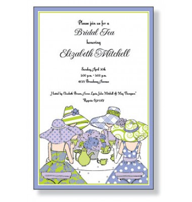 Tea Party Invitations, Bridal Tea, Inviting Company